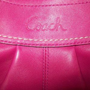 (FINAL SALE)  Coach Fuchsia Handbag/Shoulder Bag "As Is"